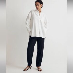 Madewell The Linen-Blend Oversized Shirt Size XS
